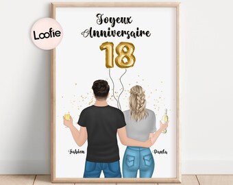 Cadeau Anniversaire Femme | Cadeau Anniversaire Homme | Affiche Personnalisée Anniversaire