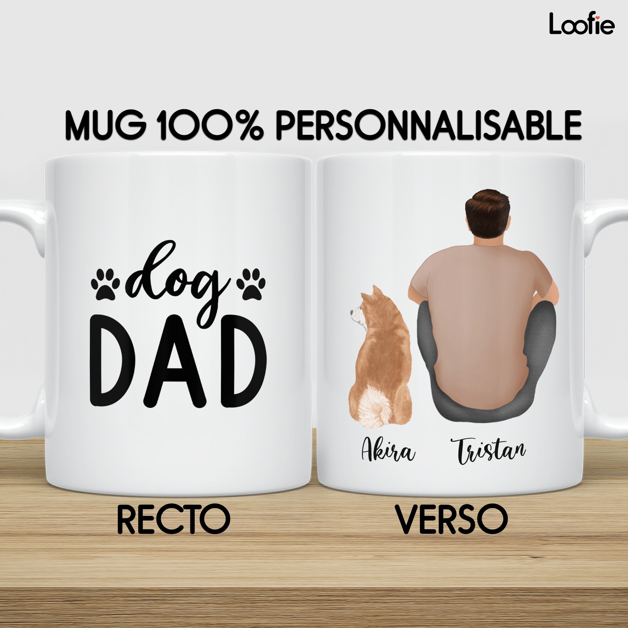 Mug Personnalisé Chien, Cadeau Chien Personnalisé, Mug Animaux, Tasse Personnalisée Chien