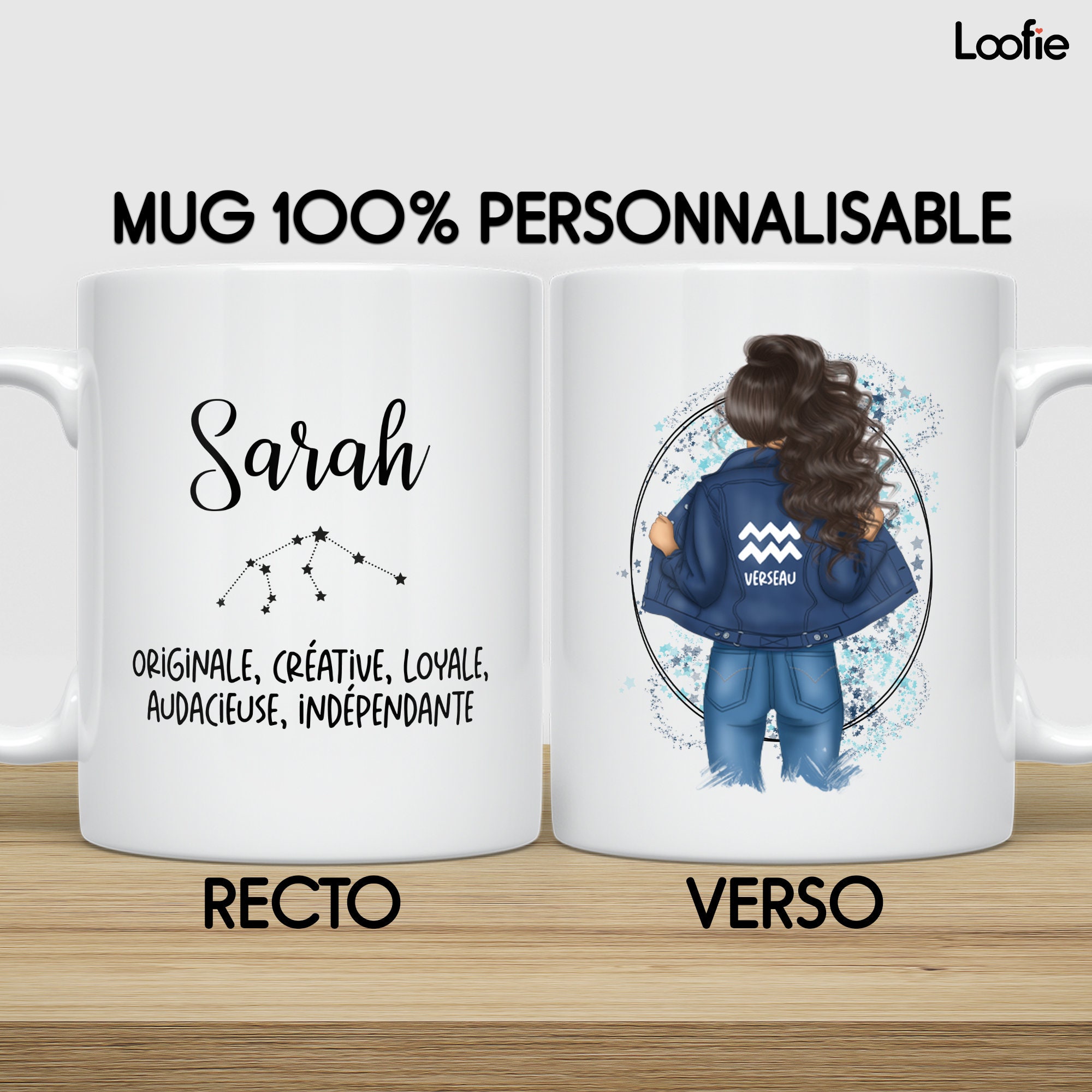 Mug Personnalisé Signe Zodiaque | Cadeau Meilleure Amie Mug Astrologie