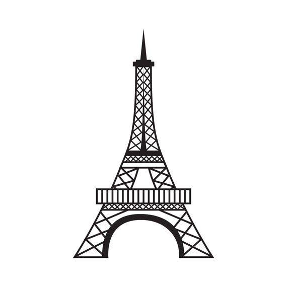 Eiffel Tower Paris Digital PNG SVG File for Silhouette Brother | Etsy ...