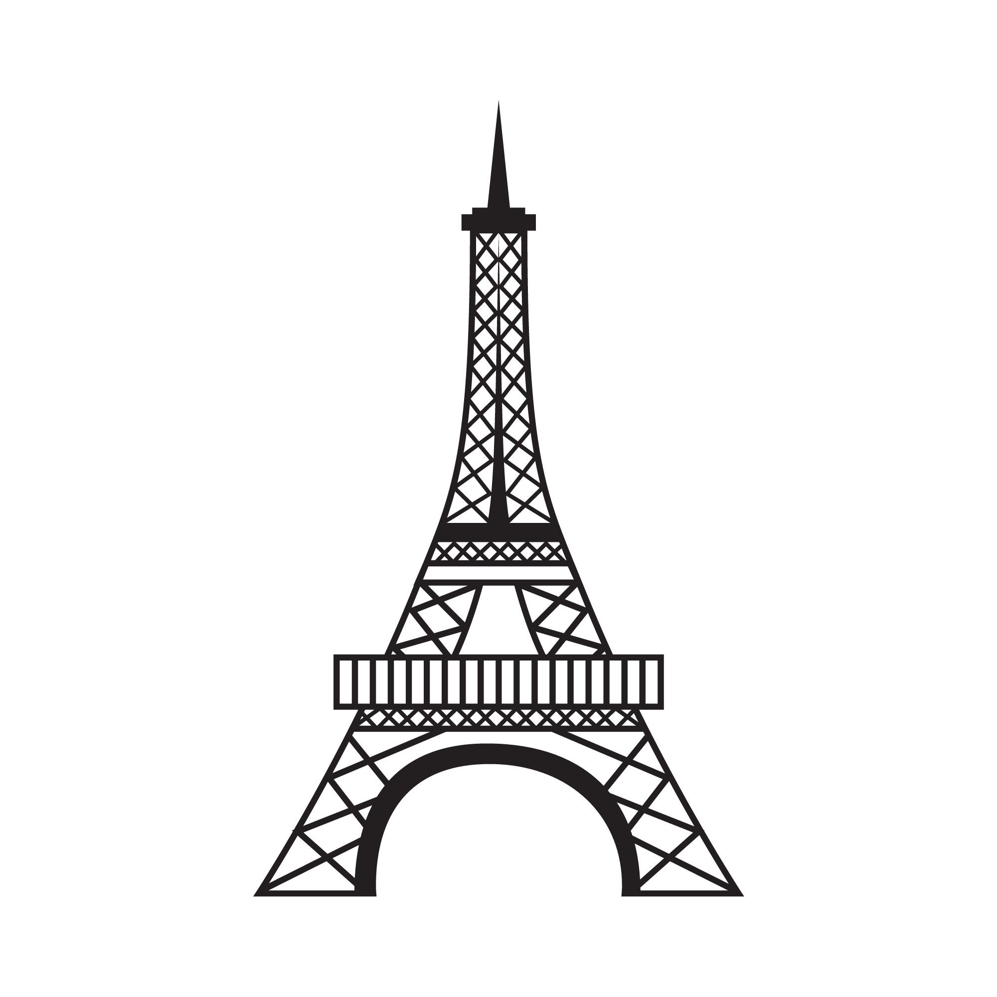 Eiffel Tower Paris Digital PNG SVG File for Silhouette Brother - Etsy