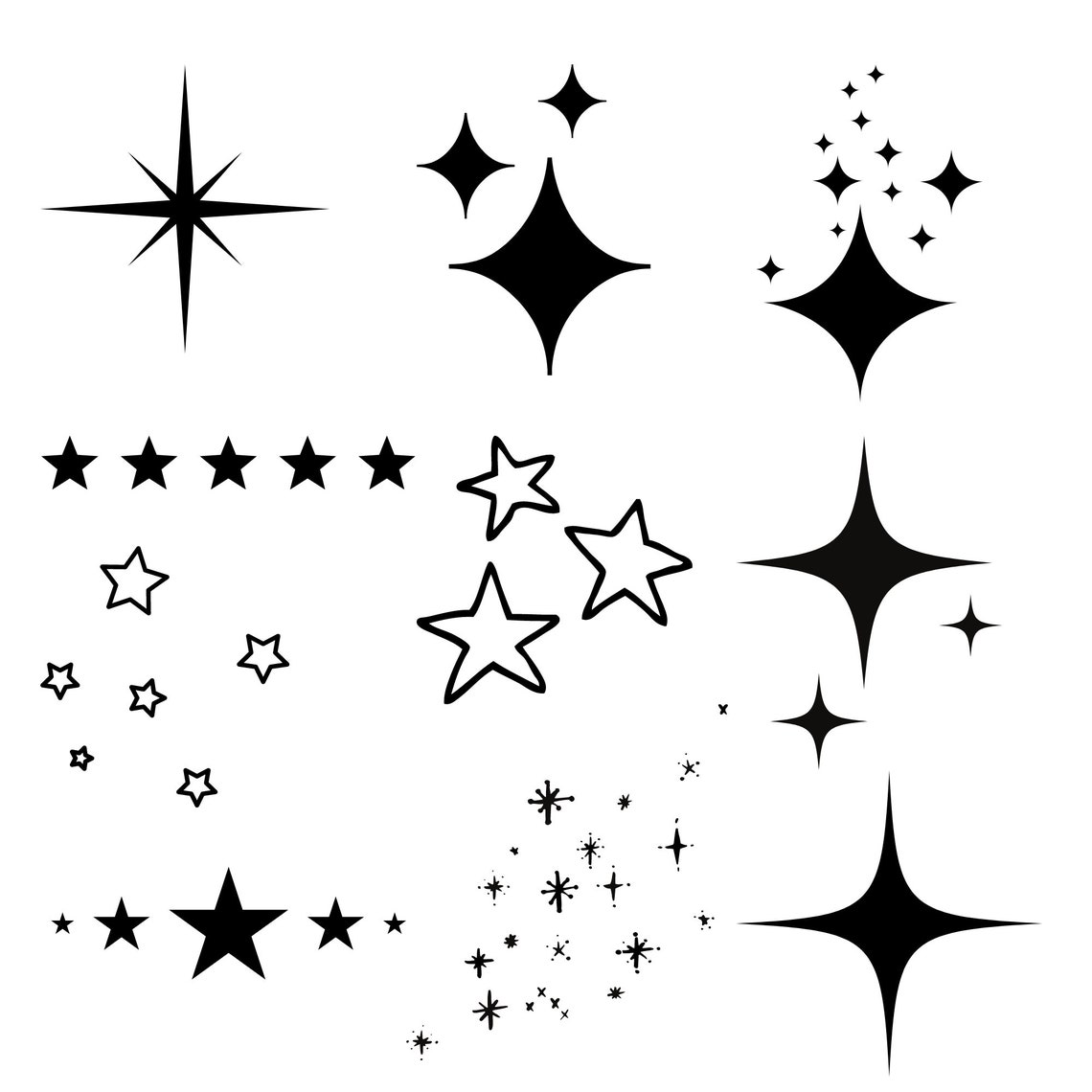 Sparkle SVG. Sparkle Silhouette SVG Cut Files Sparkle Etsy