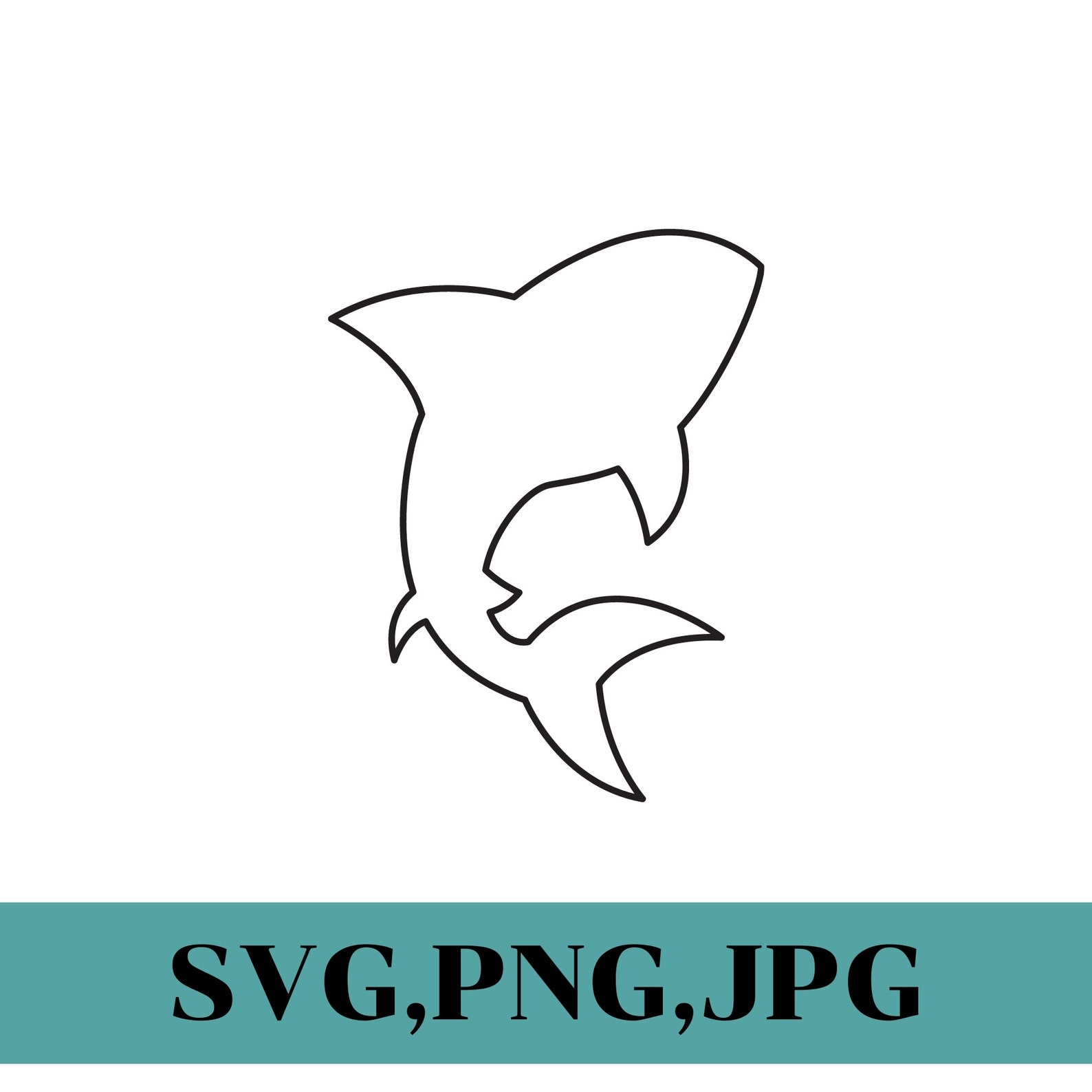 Shark SVG Shark Clipart Sharks Png | Etsy