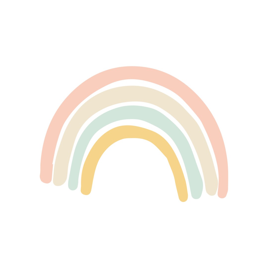 Boho Rainbow SVG Cut File Boho Colored Hand Drawn Rainbow Etsy de