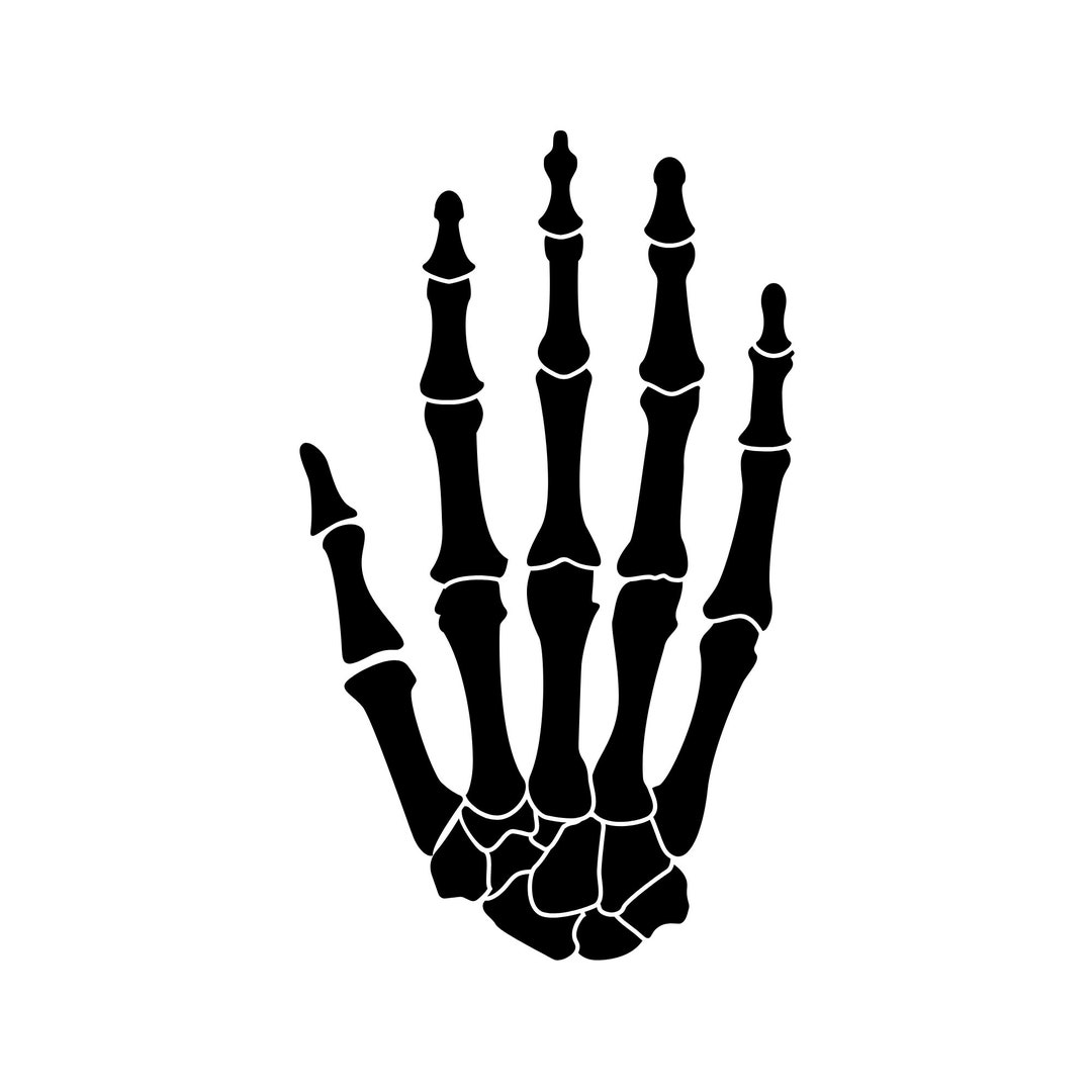 Hand Skeleton Instant Download SVG PNG PDF Digital Download - Etsy