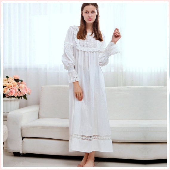 Vintage Soft Pure Cotton Long Nightgowns for Women - Etsy