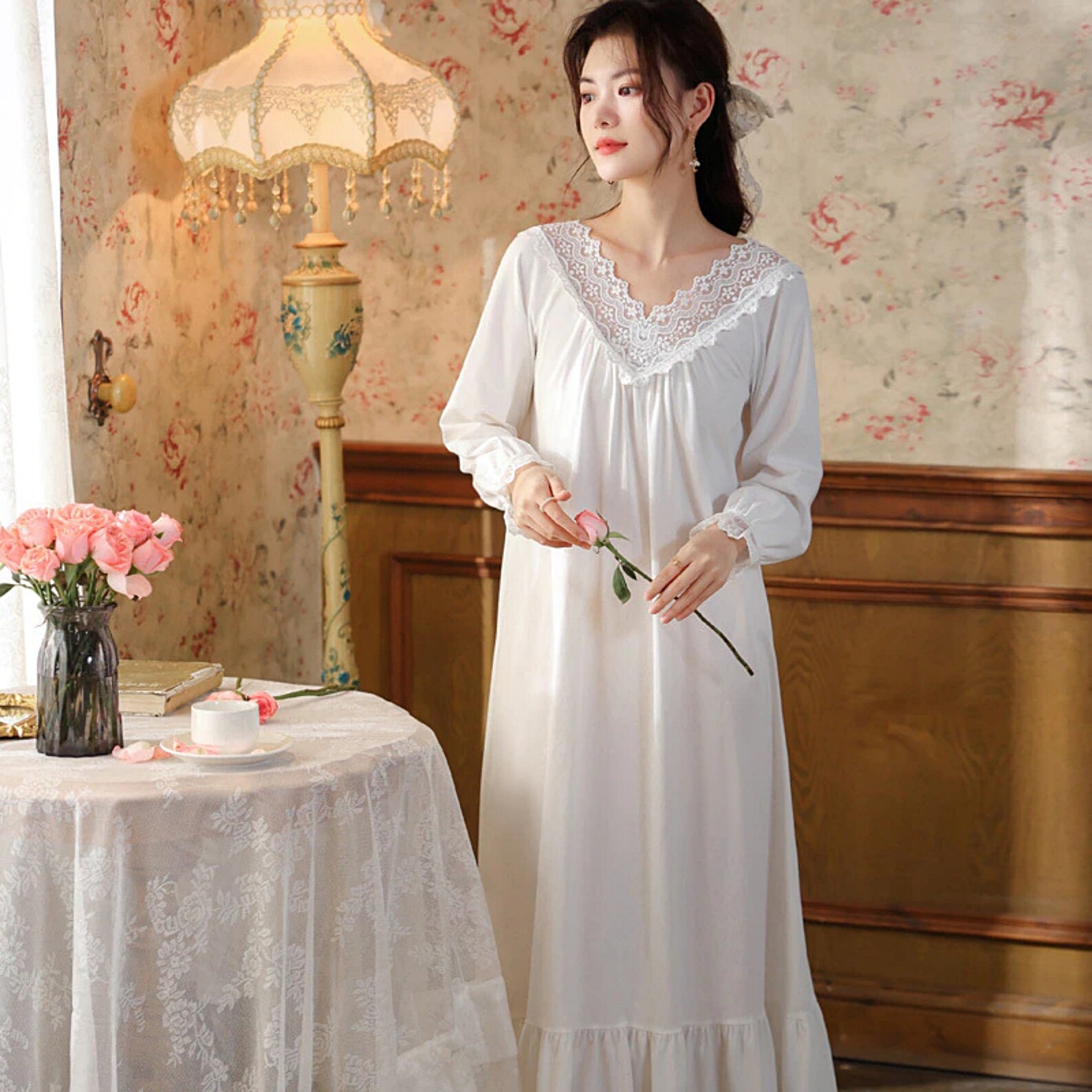 Vintage Soft White Cotton Nightgowns for Women Comfortable Etsy