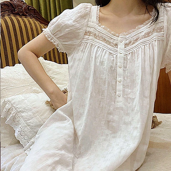 cotton long nightgown