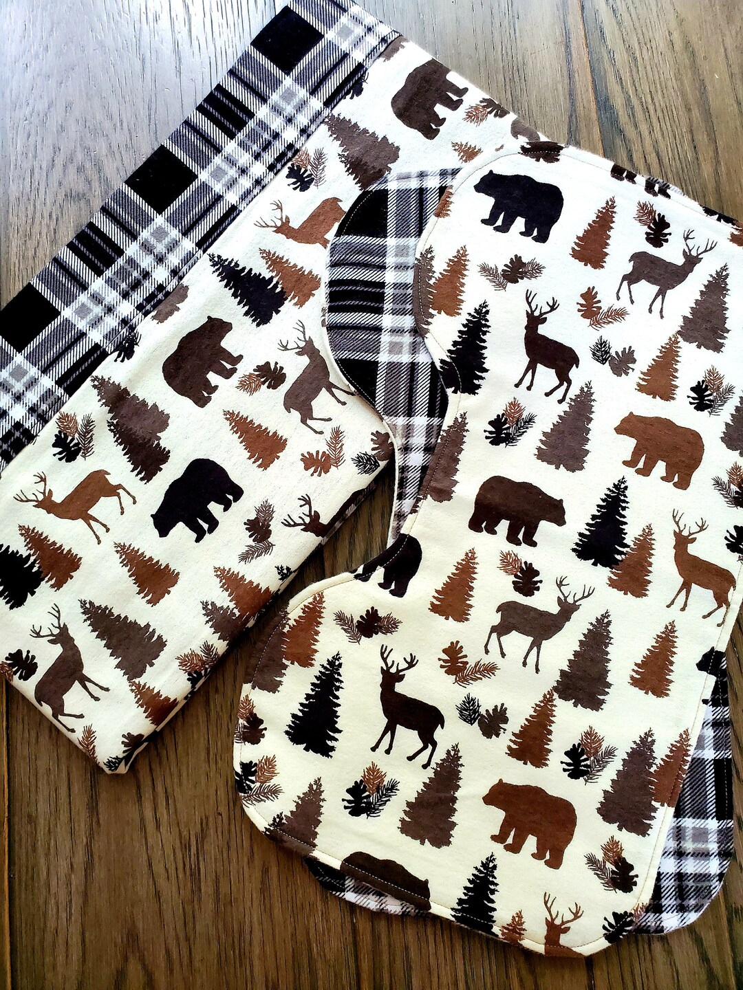 Flannel Baby Blanket & Burp Cloth Set, Receiving Blanket, Snuggle