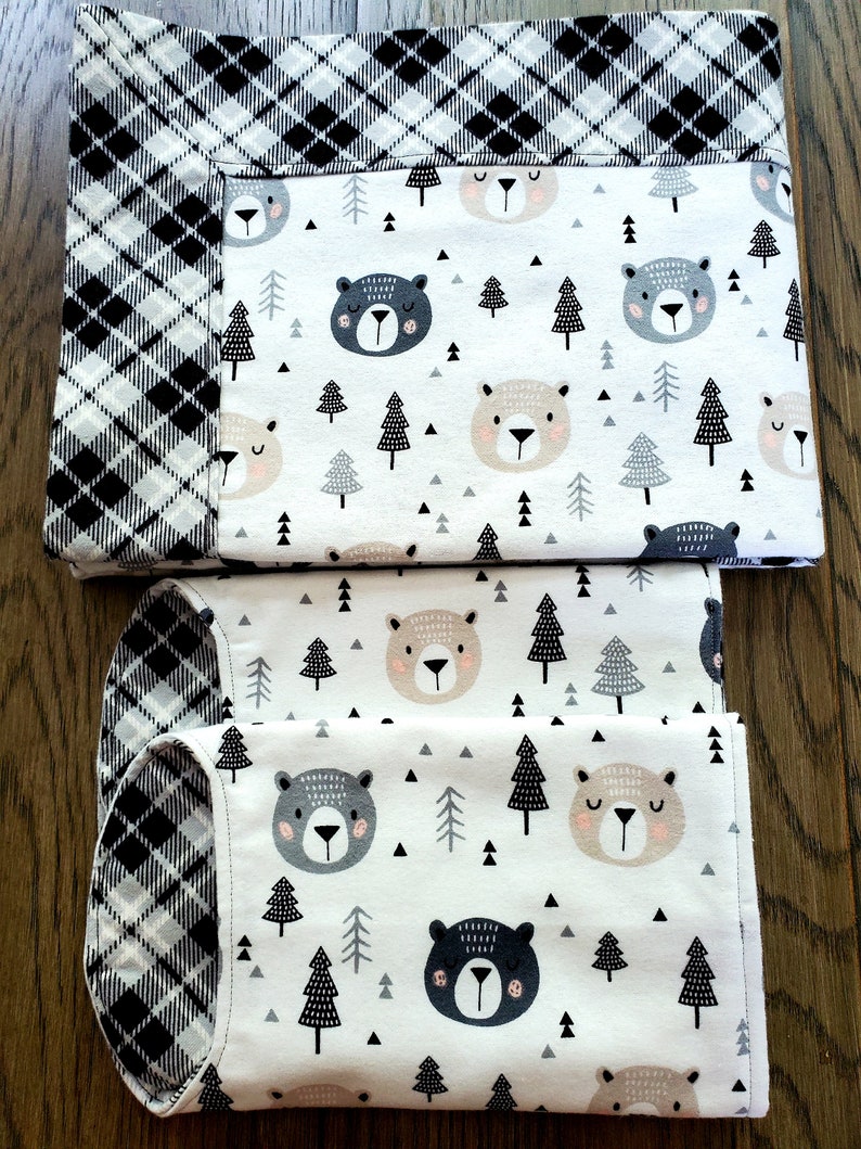 Flannel Baby Blanket & Burp Cloth Set, Receiving Blanket, Snuggle