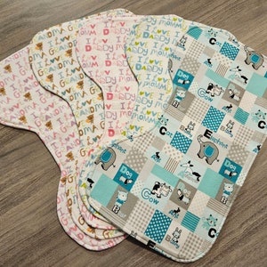 Burp Cloth, Flannel, Baby, Infant, Reversible, Girl, Boy, Baby Shower Gift, Absorbent, Triple Layer, Burp Rags, Burpees