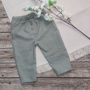 Leinenhose Babyhose Cargo-Style, 56, 62, 80