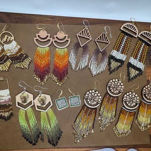 Brass Mountain beaded fringe earrings image 4