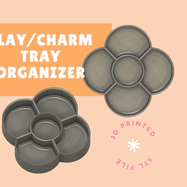Organize Tray STL,  STL File for 3D Printing, Organizer STL File, Polymer Clay Tool, digital download, digital