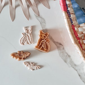 clay cutters, polymer clay cutters, clay cutters for polymer clay, clay cutter, bat skeleton, clay tools, cat clay cutter