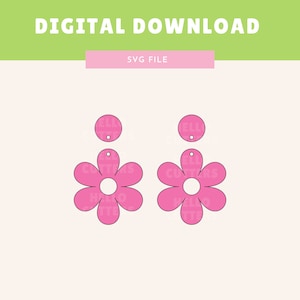 Earring SVG Cut File: Wood, Acrylic & Polymer Clay (Digital Download)
