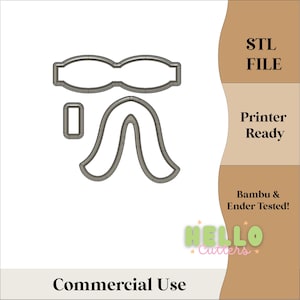 Polymer clay cutter STL,  STL File for 3D Printing, clay cutter STL File, Polymer Clay Tool, digital download, digital, bow clay cutter