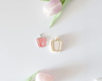 Bell Pepper Polymer Clay Cutter: Stained Glass Earring Mold, Clay Jewelry Tool