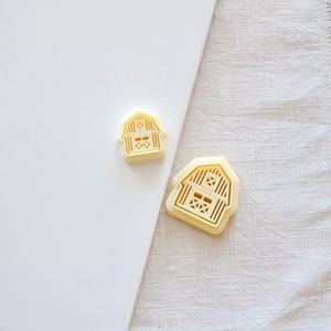 Barn Embossed Polymer Clay Cutter: DIY Earring Tool