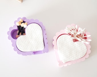 3D Printed Heart Cotton Holder: Clay Tool Organizer