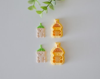 Bearista Polymer Clay Cutter – Adorable Bear Coffee Cup Shape