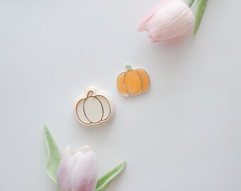 Stained Glass Pumpkin Polymer Clay Cutter: Fall Jewelry Making (1.49")
