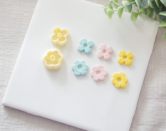 Flower Clay Cutters, Clay Cutter Sets, Clay Cutters, Clay Tools, Polymer Clay Tools, Cutters for Clay, Embossed Flower