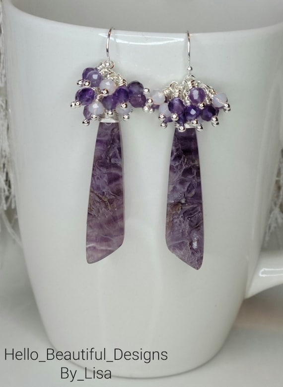 Sterling Silver Beaded Fluorite Teardrop Pendants Sterling Silver Beaded Fluorite Teardrop Pendants