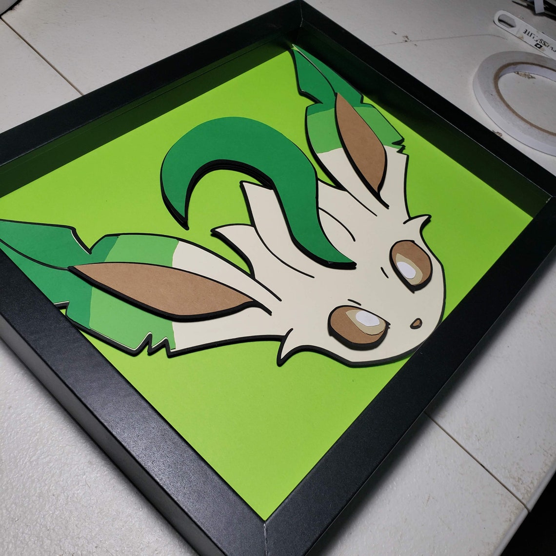 Pokemon Inspired: Leafeon 3D Paper Art | Etsy