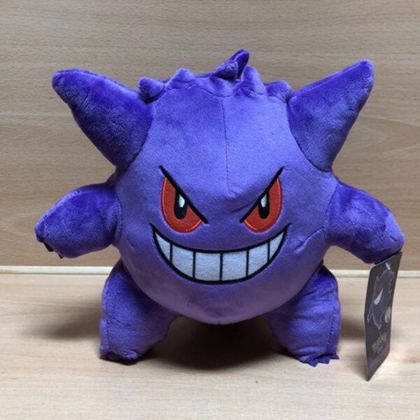 Pokemon Gengar Plush Soft Toy Doll Teddy Stuffed Animal 22cm Large NEW