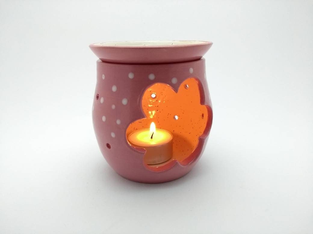 Handmade Pink Ceramic Warmer for Wax Melts or Essential Oil, Ceramic Wax  Melts Burner, Handmade Ceramic Essential Oil Burner 