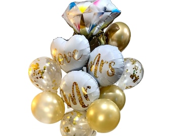 Ramo de globos de 11 piezas para la boda del Sr. y la Sra.