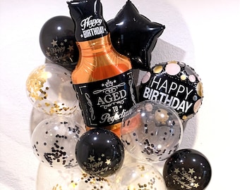 Botella añejada a la perfección Ramo de globos de cumpleaños