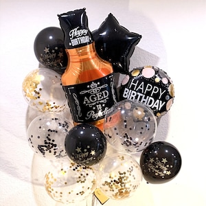 Aged to perfection bottle Birthday Balloon bouquet