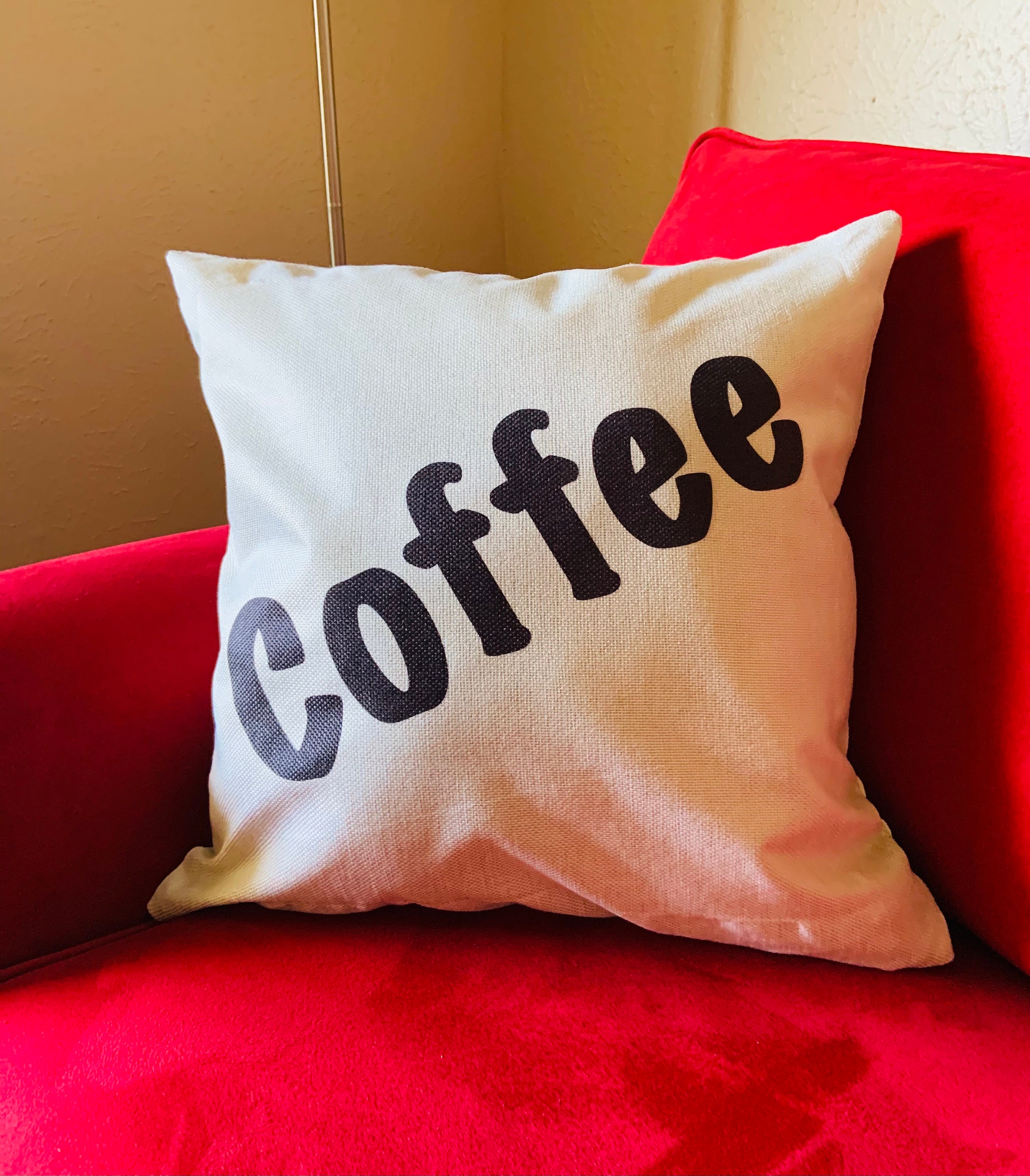 Coffee natural beige textured pillow cover Etsy