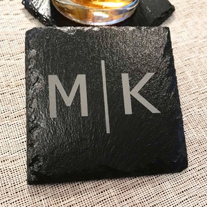 Slate Coasters, Personalized Slate Coasters, Set of 4, Custom Coaster set, Stone Coaster set Wedding Gift, Housewarming gift, Anniversary