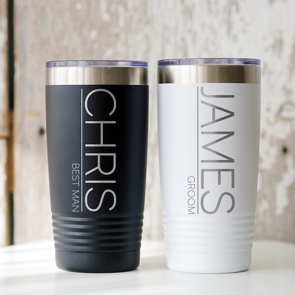 Groomsman Gift | Best Man Gift | Personalized Engraved 20oz Steel Tumbler | Insulated Tumbler| Bachelor Party Gift | Gift for Groomsmen