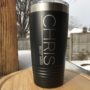 20oz engraved Polar Camel tumbler in black