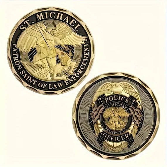 American Badge Angel & Demon Commemorative Coin - Contemporary Metal Round Home Decor