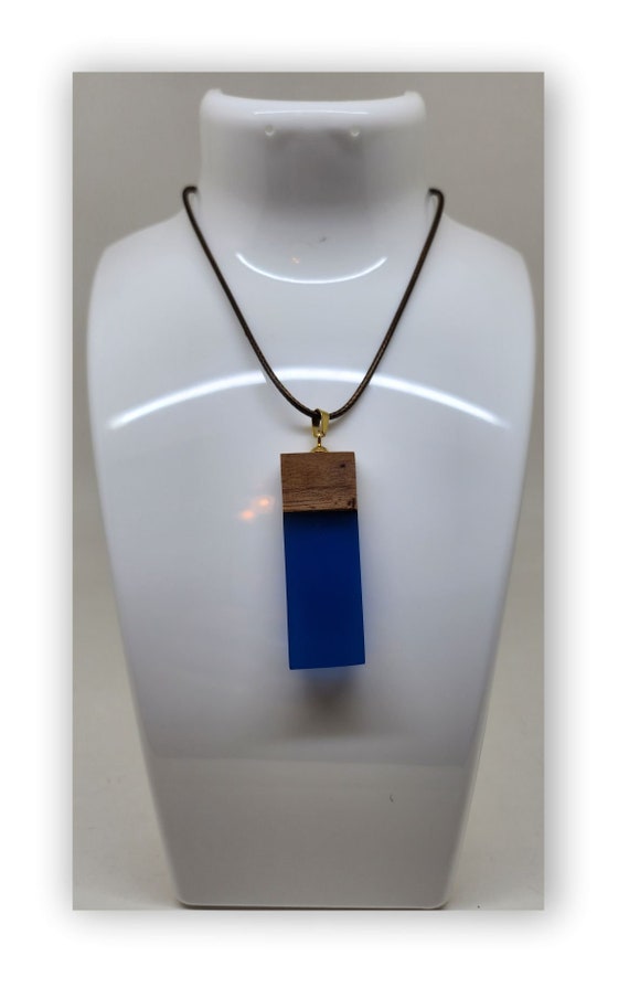 Handmade resin artistic necklace.