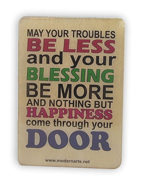 May your trouble plaque 5x7" with resin on top