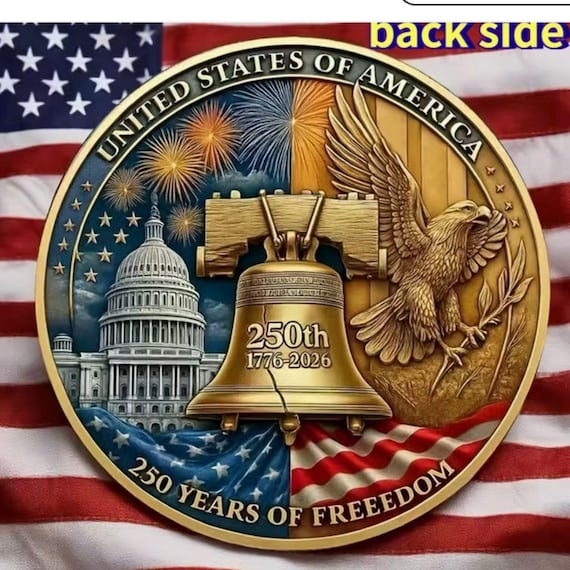 USA Anniversary Coin + Coin Holder + Gift Box