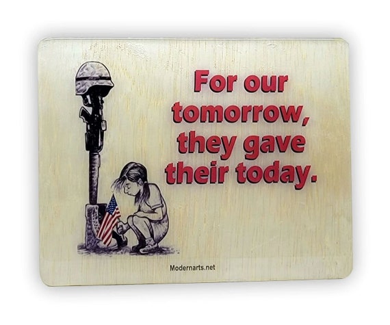 Patriotic plaque customized with name