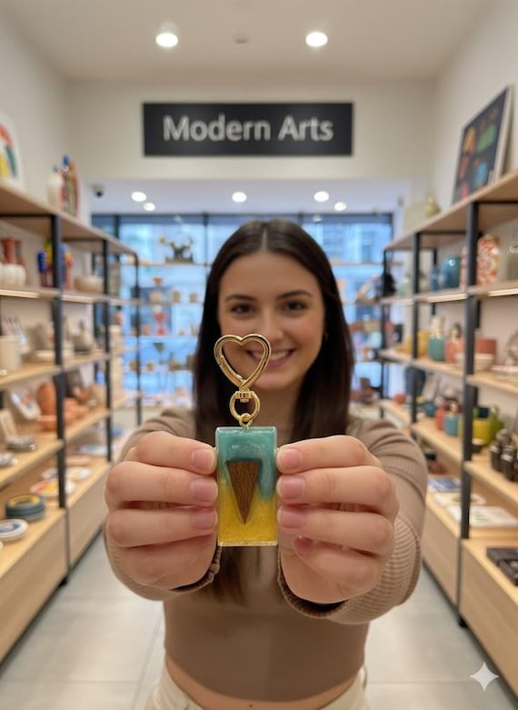 Artistic handmade keychain