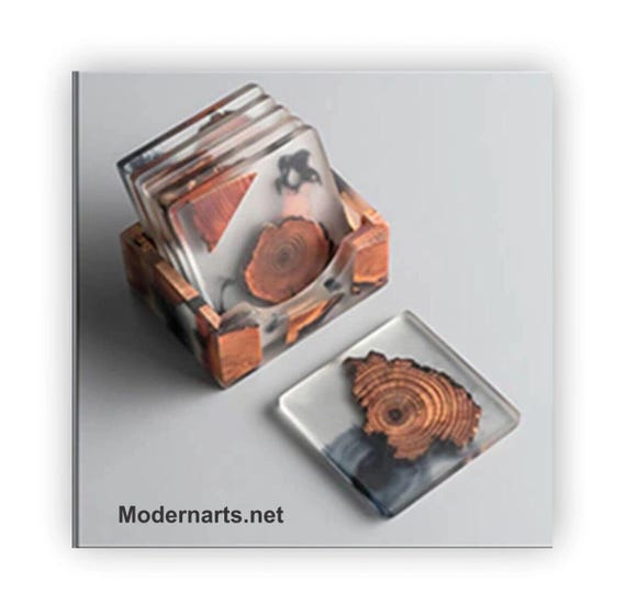 Wooden coasters epoxy resin, Elegant Stylish Coasters Gift, free shipping