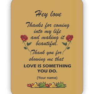 Birthday plaque customized with name