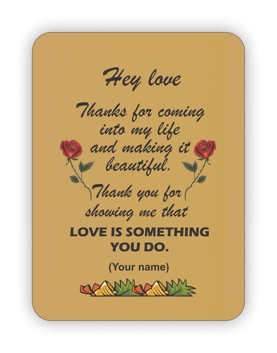 Birthday plaque customized with name