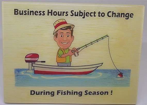 Fishing plaque 7"x9"