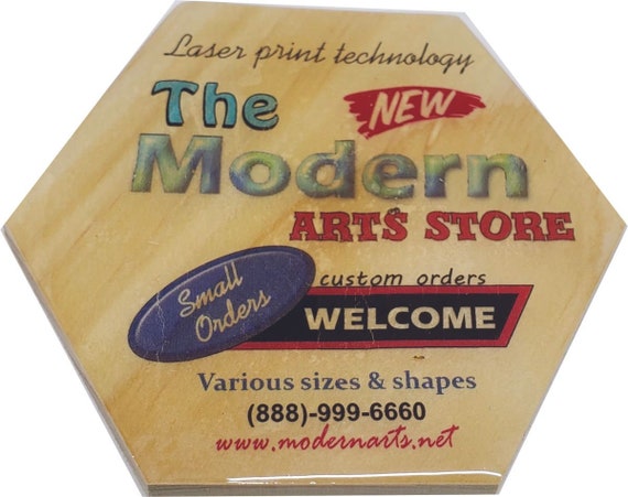 Hexagon wooden coaster with resin layer on top (Set of 6)