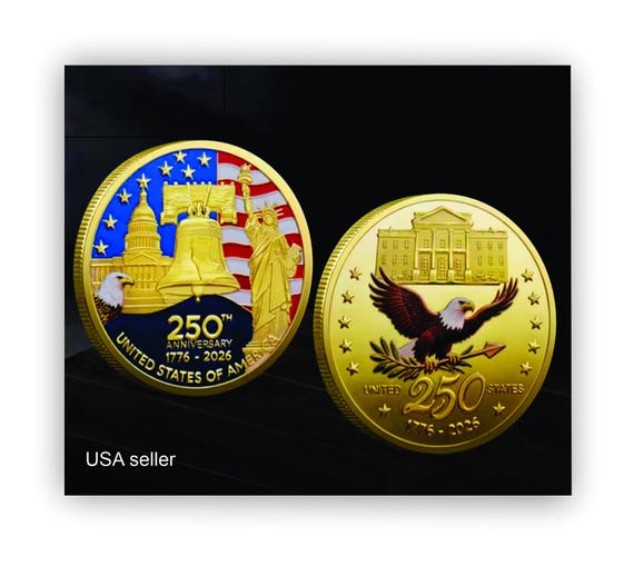 USA Anniversary Coin + Coin Holder + Gift Box